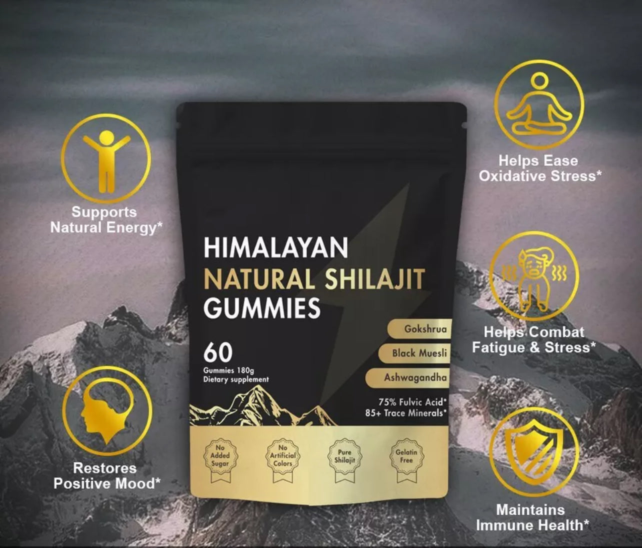 ShilaBites™ Himalayan Shilajit Gummies
